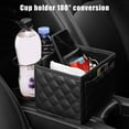 thumbnail image 4 of Pebbuoy Car Armrest Storage Box with Cup Holder Large Capacity Wear Resistant Foldable Multifunctional Car Console Side Organizer, 4 of 7