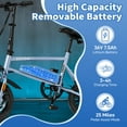 thumbnail image 4 of UBesGoo Electric Bike for Adults 450W Motor, 15.5 mph Folding Ebike, 36V 7..5AH Battery 25 PAS Range Miles, Blue, 4 of 7
