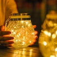 thumbnail image 2 of EpicGadget Solar Lantern Outdoor Hanging Solar Light LED Mason Jar Light Waterproof Solar Table Lamp Crack Glass Garden Globe Light for Patio Yard Party Wedding Christmas Outdoor Decoration (4 Pieces), 2 of 7
