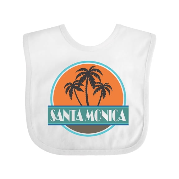 Inktastic Santa Monica California Travel Boys or Girls Baby Bib