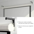 thumbnail image 3 of WALI Universal Projector Screen Ceiling Mount, Wall Hanging Mount L-Brackets, 6 inch Adjustable Extension with Hook Kit, Perfect Projector Screen Placement Hold up to 66 lbs (PSM001-B), Black, 3 of 6