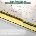 thumbnail image 6 of KPUY 56" - 60" x 72" Framed Double Sliding Shower Door with 1/4" Clear Tempered Glass, Explosion-Proof Film, Brushed Gold, 6 of 10
