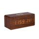thumbnail image 1 of Reloj despertador digital de madera Pantalla LED electrónica de tiempo para dormitorio Carga inalámb Tomshoo  Camello, 1 of 7