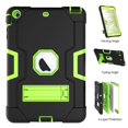 thumbnail image 2 of Dteck iPad mini/mini2/mini3 Case Heavy Duty Shockproof Hybrid Kickstand Cover Black/Olivine, 2 of 6