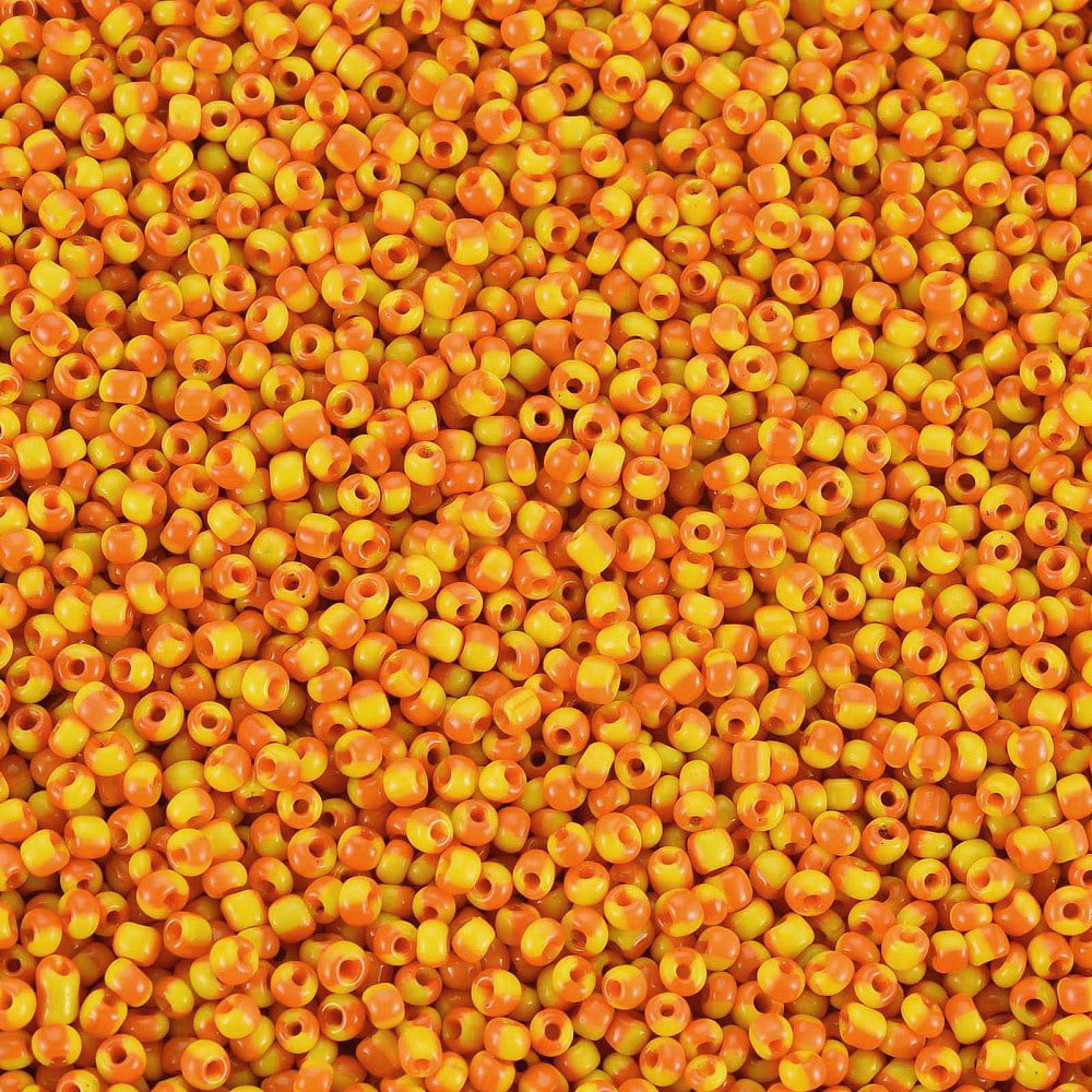 1bag Glass Seed Beads Opaque Colours Orange Red 2mm Hole: 0.8mm