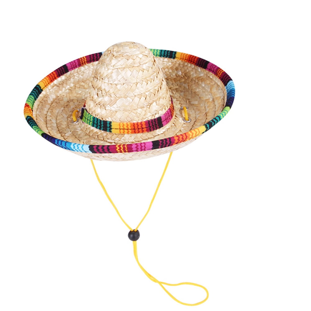 Mini Sombrero Pet Hat Adjustable Mini 