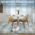 thumbnail image 5 of Washable Rugs 10x13 Area Rugs for Living Room, Vintage Blue Floral Bedroom Rugs Indoor Accent Large Carpet Table Soft Non Slip Retro Floor Cover, 5 of 8