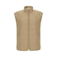thumbnail image 5 of CYRBOKO Women's Vests With Zipper, Sleeveless Thermal Casual Hoodless Winter Outerwear Beige Size M, 5 of 7