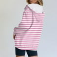 thumbnail image 4 of Sweat à Capuche à Manches Longues à la Mode pour Femmes avec Poche Blanche XXL, 4 of 6