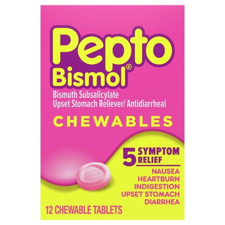 Pepto-Bismol Original Chewable Tablets 12 ct product package