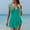 Green, variant on Women Plus Size Tankini Set Strappy Back Two Piece Swimwear Swimsuit Beach Bathing Suit Floral Print Swimdress Panty Comfortable Stylish
