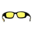thumbnail image 4 of Choppers Classic Foam Pad Goggle Style Wrap Biker Sunglasses Matte Black Night Driving Yellow Lens, 4 of 4