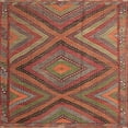 thumbnail image 1 of Ahgly Company Machine Washable Indoor Square Traditional Red Area Rugs, 6' Square, 1 of 7