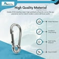 thumbnail image 4 of MARINE CITY Carabiner Clip Snap Hook with Ring  2 Inches, 316 Stainless Steel, Rustproof & Heavy Duty, Ideal for Climbing, Fishing, Hiking, Boating, Sailing, Camping Pack of 4, 4 of 9