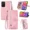 Pink, variant on Flip Wallet Case for Compatible with Samsung Galaxy A03S Zipper Pocket Case with Card Holder Slot Magnetic Closure Lanyard Flip Cover Compatible with Samsung Galaxy A03S 6.5inch