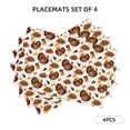 thumbnail image 3 of Placemats Set of 4 / 6, Turkey And Thanksgiving3 Placemats for Dining Table Indoor/Outdoors Heat Resistant Washable Placemats 18" x 12", 3 of 8