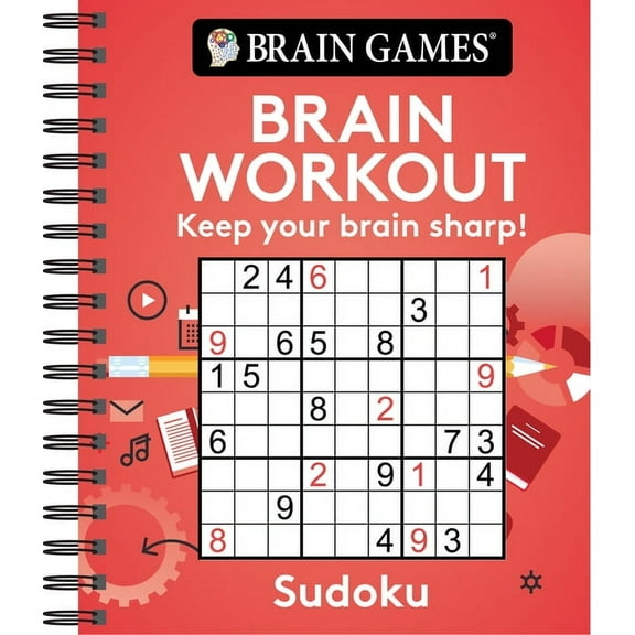 Brain Games Brain Games - Brain Workout: Sudoku, (Spiral-Bound)