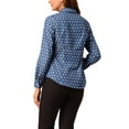 thumbnail image 3 of Allegra K Women's Point Collar Long Sleeve Button Down Chest Pockets Denim Shirt, 3 of 6