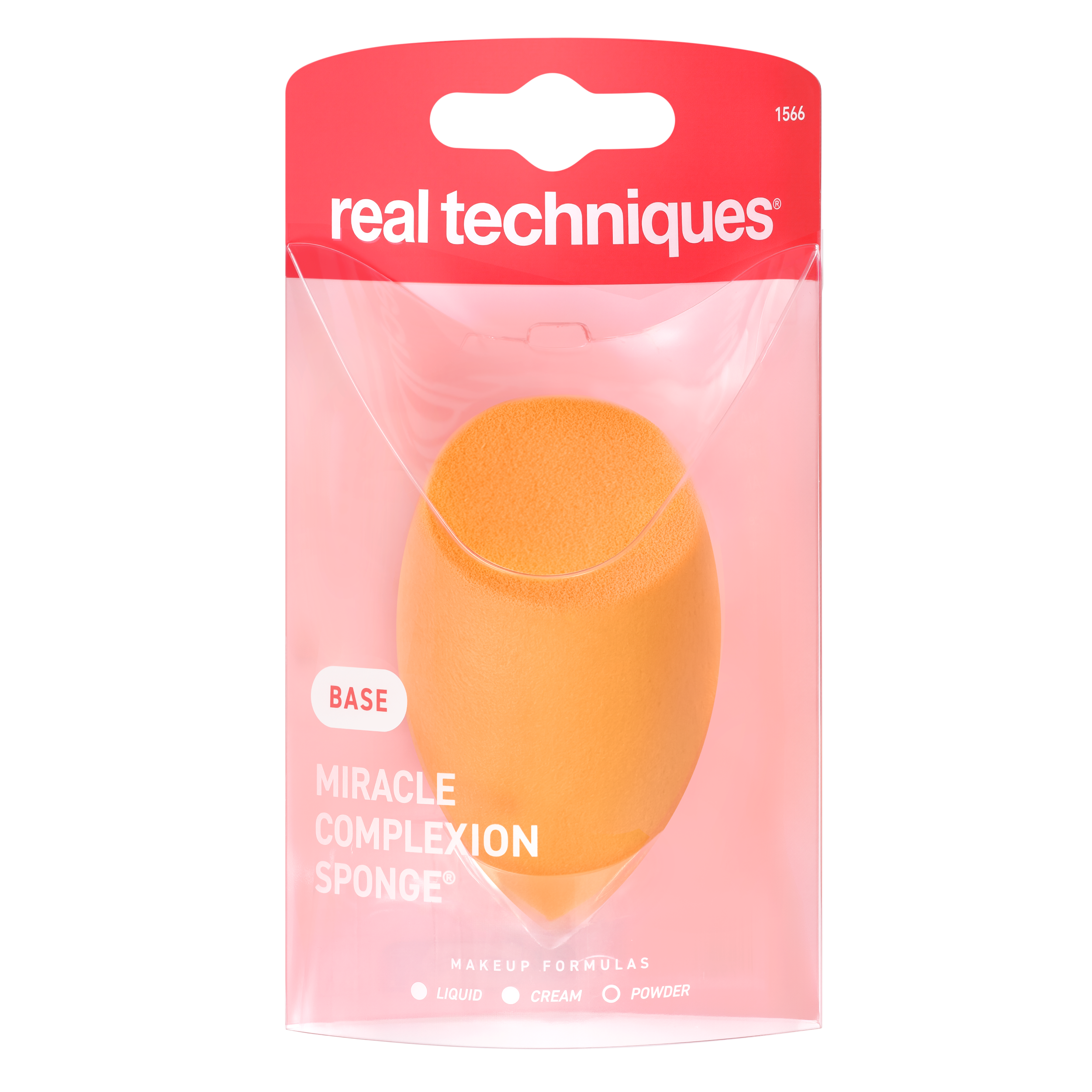 Real Techniques Miracle Complexion Sponge, Makeup Sponge for Liquids & Creams, Orange, 1 Count