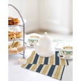 thumbnail image 4 of Yellow Navy Blue Kitchen Dish Towels for Drying Dishes Set of 4, Farmhouse Ombre Abstract Stripes Waffle Weave Microfiber Hand Tea Bathroom Towels Quick Dry & Absorbent Towel 12x12, 4 of 7