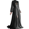 thumbnail image 2 of Njagoc3 Womens Long Sleeve Vintage Court Gown, Floor - Length Maxi Dress, Flowy Fit, Solid Color Variants, for Themed Parties & Cosplay, 2 of 6