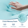 thumbnail image 3 of Fijinhom King Size 3 Inch Gel-Infused Memory Foam Mattress Topper, Pressure Relief, Cooling Comfort, CertiPUR-US Certified, 3 of 8