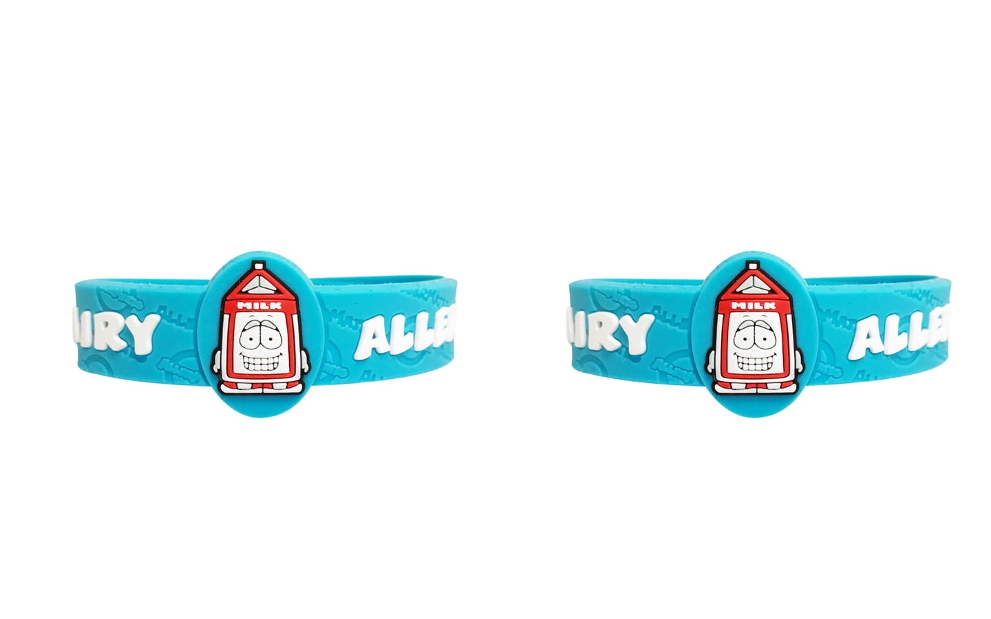AllerMates Dairy Allergy Awareness Bracelet for Children , 2 Pack