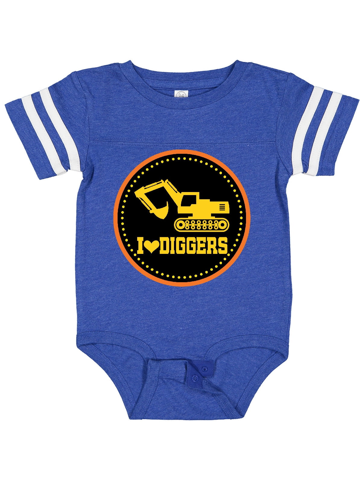 NEW Baby Boys Bodysuit 0-3 Months Backhoe Blue Creeper Outfit 1 Piece Infant 