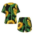 thumbnail image 5 of Picia Sunflower 1 Pajamas Sets for Women Soft Short-Sleeved Pjs with Lounge Shorts Two Piece Sleepwear-X-Large, 5 of 9