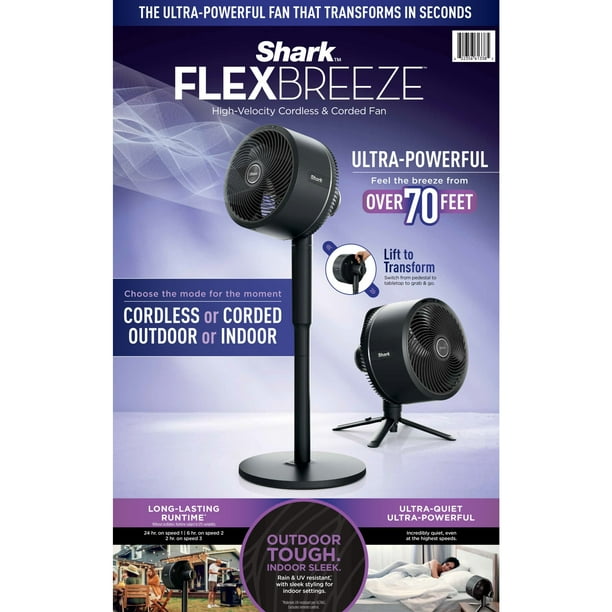 Shark FlexBreeze Fan — Indoor & outdoor oscillating fan, pedestal