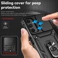 thumbnail image 3 of for Samsung Galaxy A25 5G Case with Slide Camera Cover HD Screen Protector [ Grade 16ft. Drop Tested]  Ring Holder Kickstand Protective Phone Case for Galaxy A25 5G 2024, Black, 3 of 18