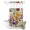Yellow, variant on No Hook Shower Curtain, Spring Floral Shower Curtains for Bathroom with See Through Top Window, Farmhouse Flowers Watercolor Botanical Elegant Waterproof Bath Curtain Stand Up Stall 36"x72"