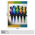 thumbnail image 4 of Orinice Colorful Parrots Warm Lightweight Blanket Soft Fleece Blankets All Seasons Decor Gifts - Multiple Sizes Available 50x60in, 4 of 6