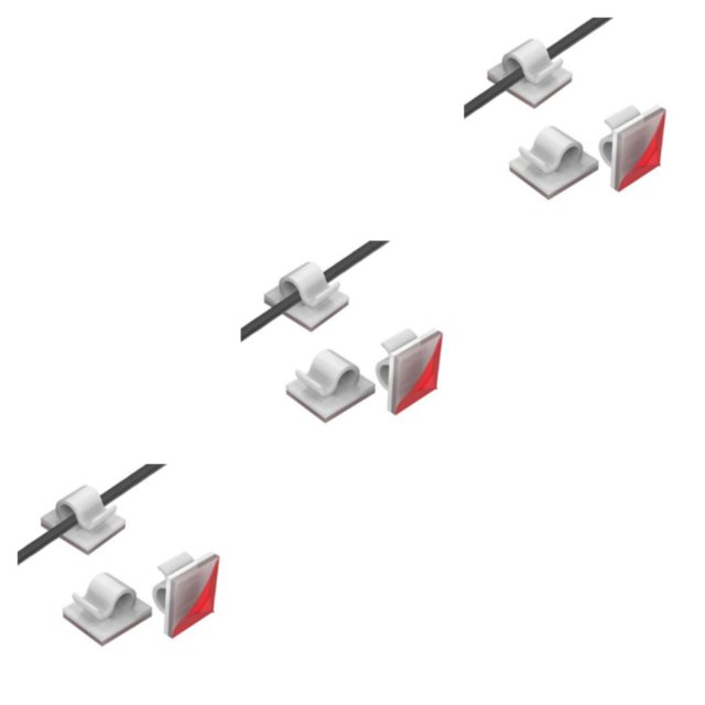 Maytalsory 40piece Versatile Cable Clip For Efficient Cable Organization Durable Plastic Cable Management white 3Set