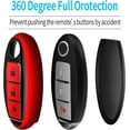 thumbnail image 4 of Compatible with Nissan Key Fob Cover Soft TPU Key Case for Infiniti X-Trail Rogue Altima Quest Pathfinder Sentra Patrol CIMA Fuga Armada Teana Murano 3 Buttons Key Shell-Red, 4 of 5
