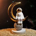 thumbnail image 2 of Estatuilla de astronauta Soledad Escultura creativa de astronauta de cosmonauta artesanía de resina decoración para hogar, 2 of 10