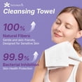 thumbnail image 2 of Disposable Face Towels (50 Count) – XL 10"x12" Ultra Thick Facial Cleansing Cloths – Soft Biodegradable Dry Wipes for Sensitive Skin – Lint-Free Makeup Remover Towelettes for Daily Skincare, 2 of 4