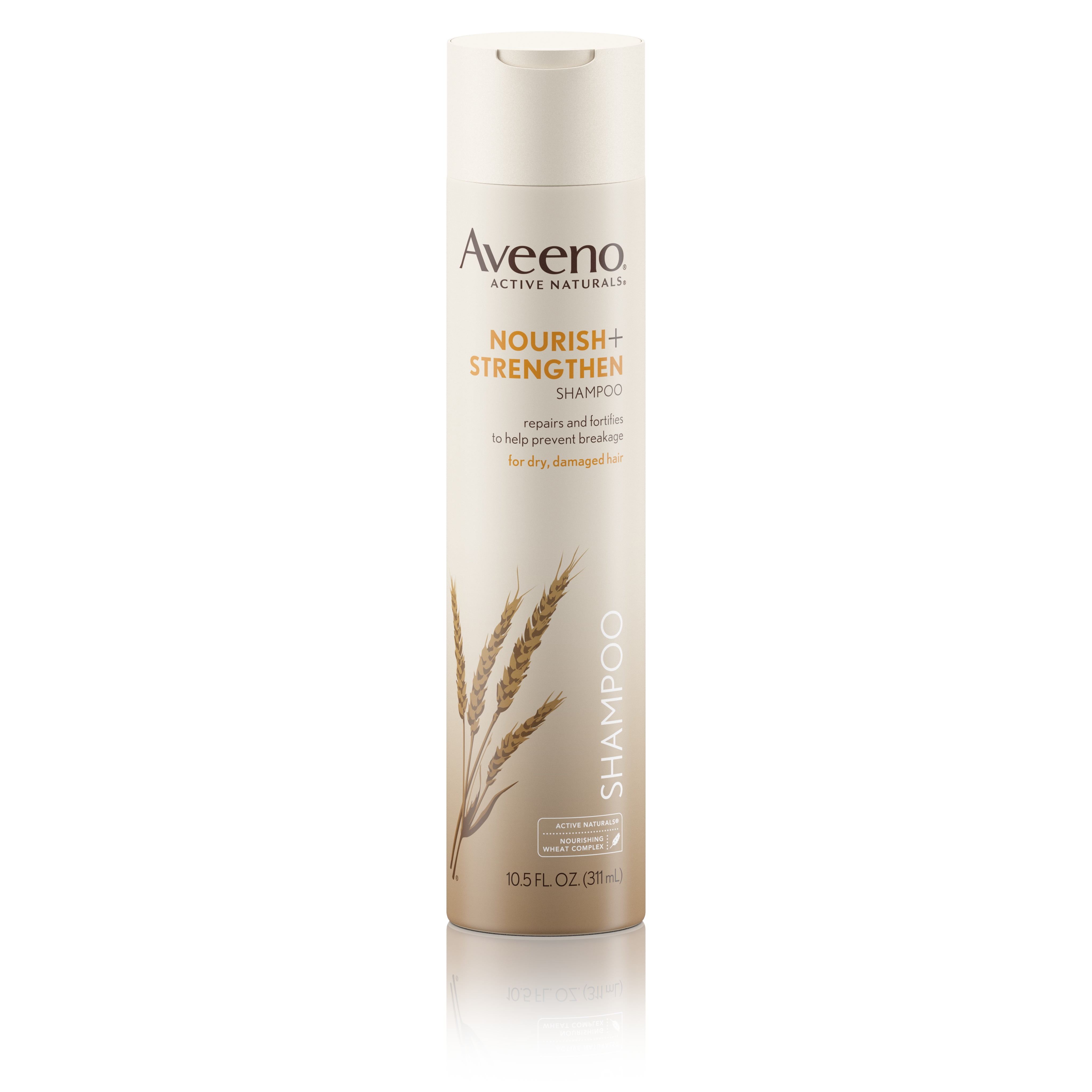 Aveeno Nourish+ Strengthen Shampoo For Damaged Hair, 10.5 fl. oz