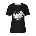 thumbnail image 4 of Lilgiuy Baseball Shirts for Women Baseball Heart Tee Game Day Graphic Tee Shirts Short Sleeve Shirts for Sports or Daily Life(Black,XL), 4 of 4