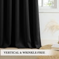thumbnail image 6 of StangH 100% Blackout Black Curtains for Bedroom, Back Tab Winter-proof Drapes Thermal Insulated Noise Reducing Curtains for Kitchen/Nursery/Livng Room, W52 x L84, 2 Panels, 6 of 7