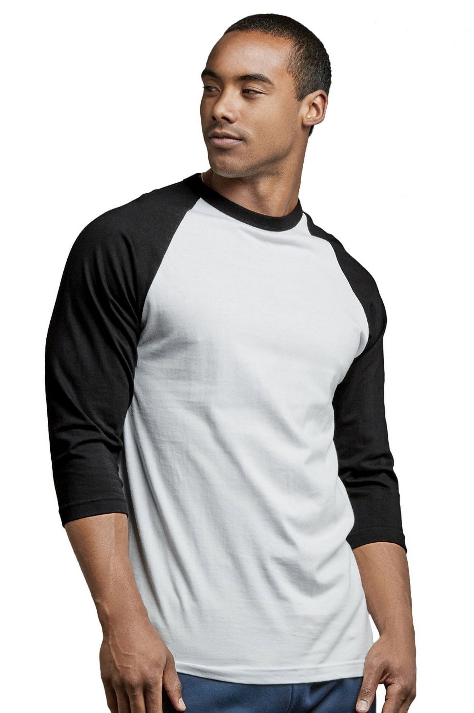 3 Packs of Top Pro Men's 3/4 Sleeve Crew Neck Raglan Jersey Baseball Tee Shirts