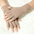 thumbnail image 3 of Guantes de medio dedo Tejido suave y cálido Resistente al frío, al viento, cálidos y con dedos semiflexibles para escribir 1053, 3 of 5