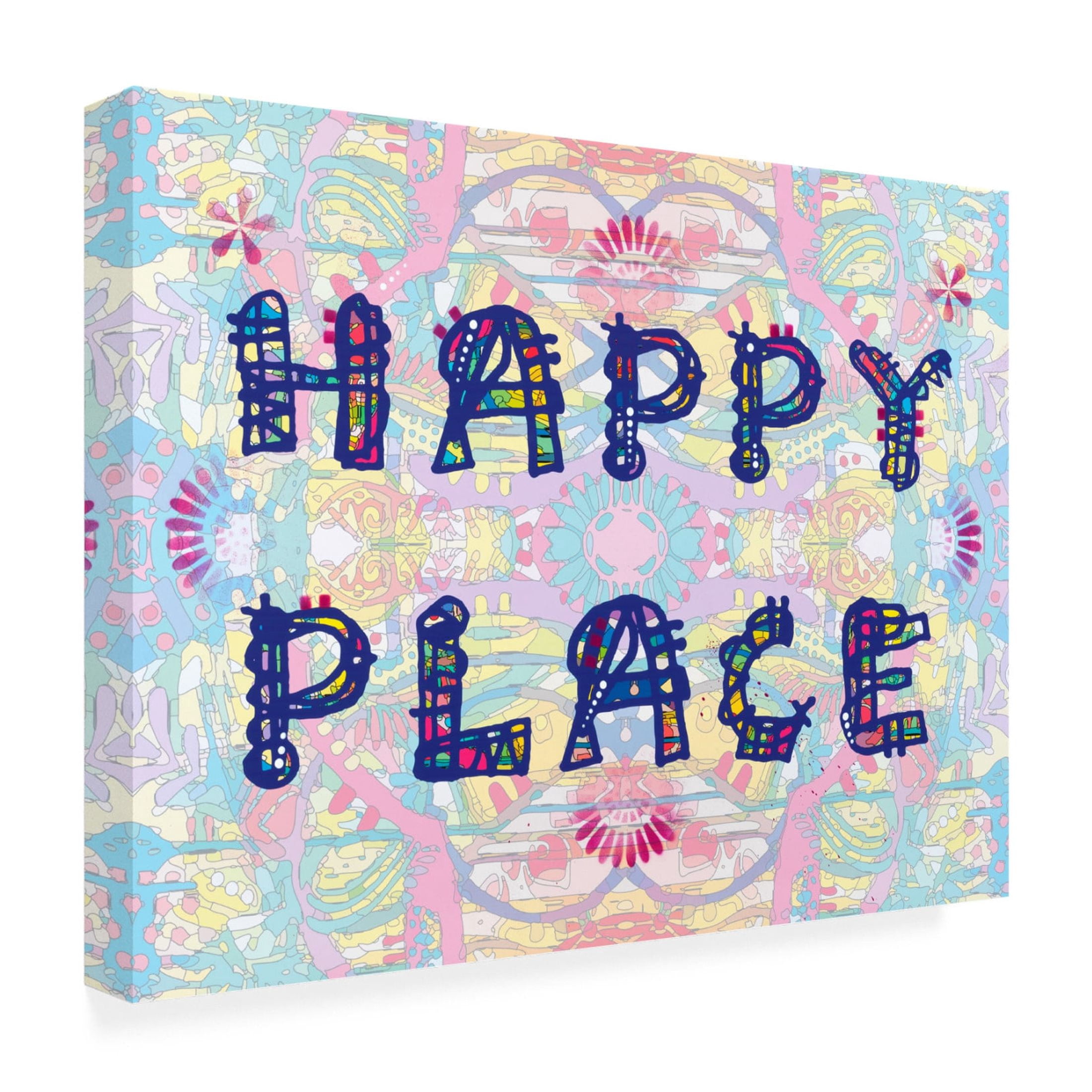 Canvas Wall Art - Dean Russo 'Happy Place' Wall Art for Living Room, Bedroom, or Office Décor by Trademark Fine Art - 47 x 35 Inches