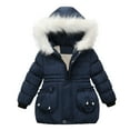 thumbnail image 3 of Mrzhqd Girls Snow Wear Snow Children Hoodie Jacket Winter Thick Outwear Warm Zip Girls Kids Coats Girls Coat&Jacket, 3 of 4