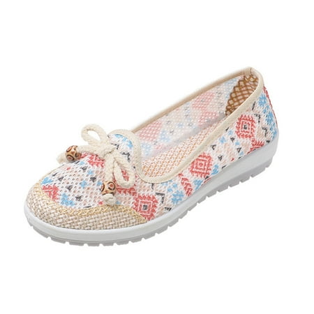 

KI-8jcuD On Tennis Shoes Women Womens Shoes Ethnic Style Casual Shoes Flat Heel Soft Sole Hollow Breathable Bow Casual Shoes Wedge Women Shoes Women Slingback Slip In Shoes Women Casual Womens Casua