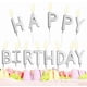 thumbnail image 3 of Happy Birthday Candle,1 Set Happy Birthday Candles Cake Topper Decorations Birthday Candles Cake Candles For Kids Birthday Party-Silber, 3 of 4