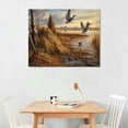 thumbnail image 2 of Awypu  - Rustic Style Painting Wall Art on Canvas - Wild Ducks Flying in the Autumn Wind Picture Wall Decor for Living Room, Bedroom, Office, Ready to Hang, 2 of 6