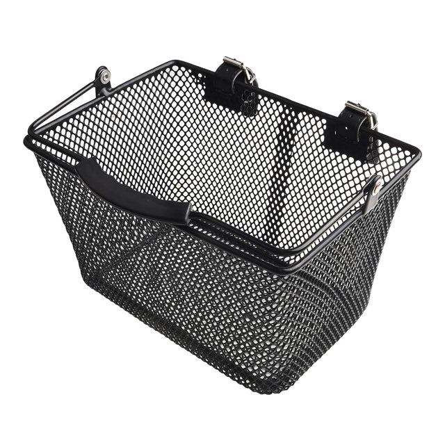 Children'S Bicycle Basket Front Basket Handheld Handlebar Basket With Handle Black