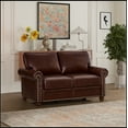 thumbnail image 2 of Living Room Sofa Loveseat Chair Burgundy Faux Leather, 2 of 5