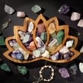 thumbnail image 1 of MesaSe Lotus Crystal Tray Reusable Lotus Crystal Display Decorative Wooden Crystal Tray Delicate Crystal Tray Display Elegant Crystal Stone Storage Box for Gemstone Crystal Jewelry Displa, 1 of 6